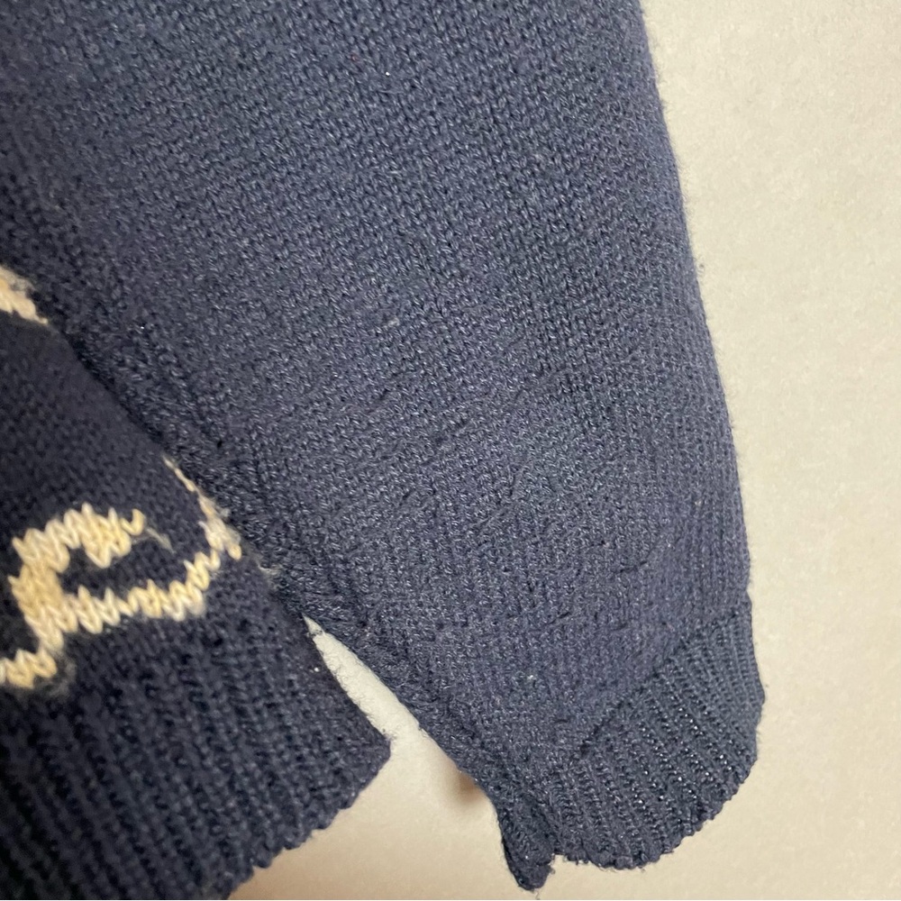 Vintage Cardigan Sweater Navy Blue Women Size Large Floral Eclectic Retro 90s‎ - Picture 11 of 15